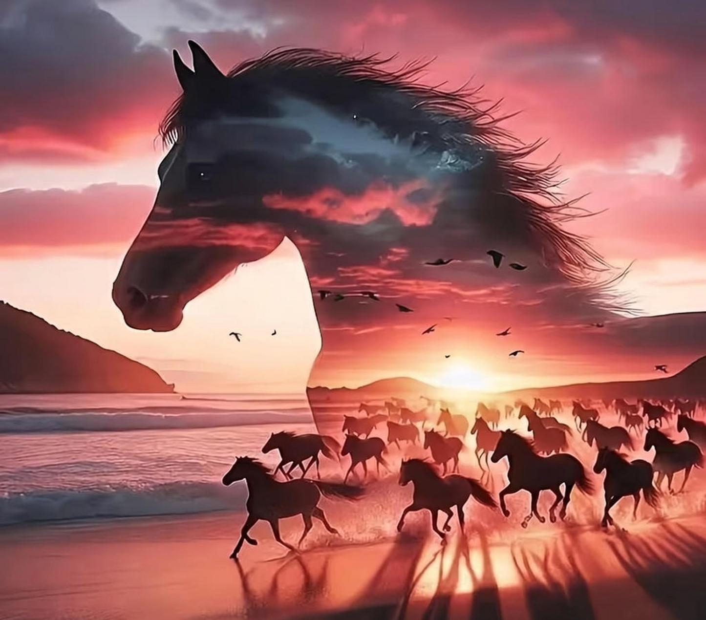 Beautiful Horse clock