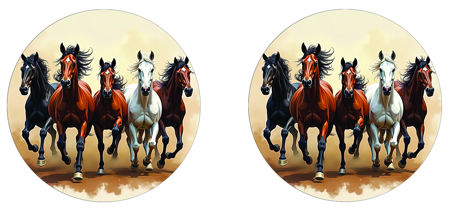 Galloping horses