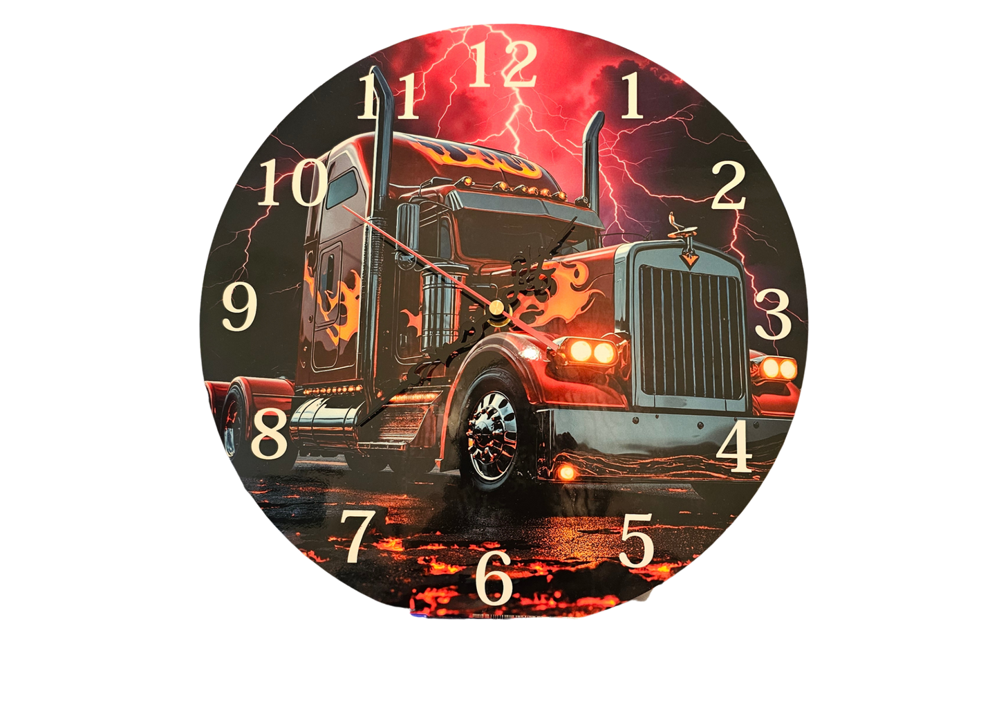 Red and black truck image