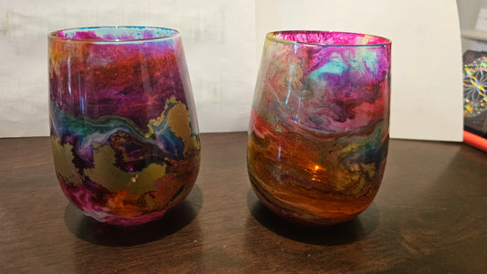 Ink Swirl Glass set