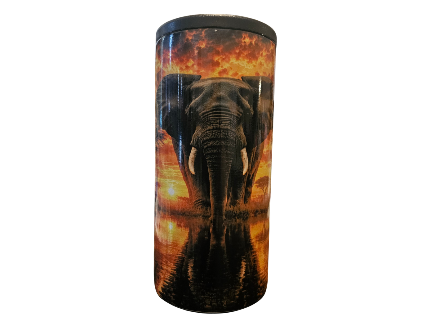 African sunset elephant