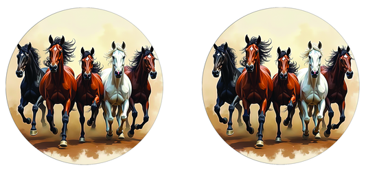 Galloping horses