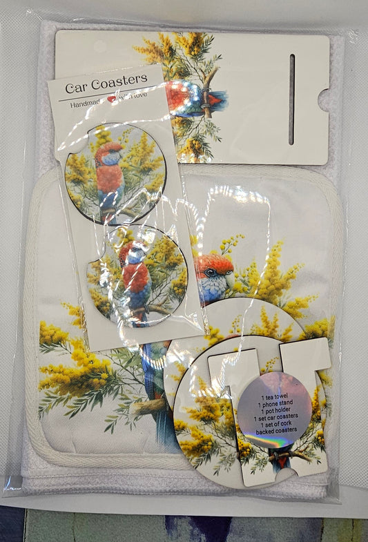 Rosella  tea towel set