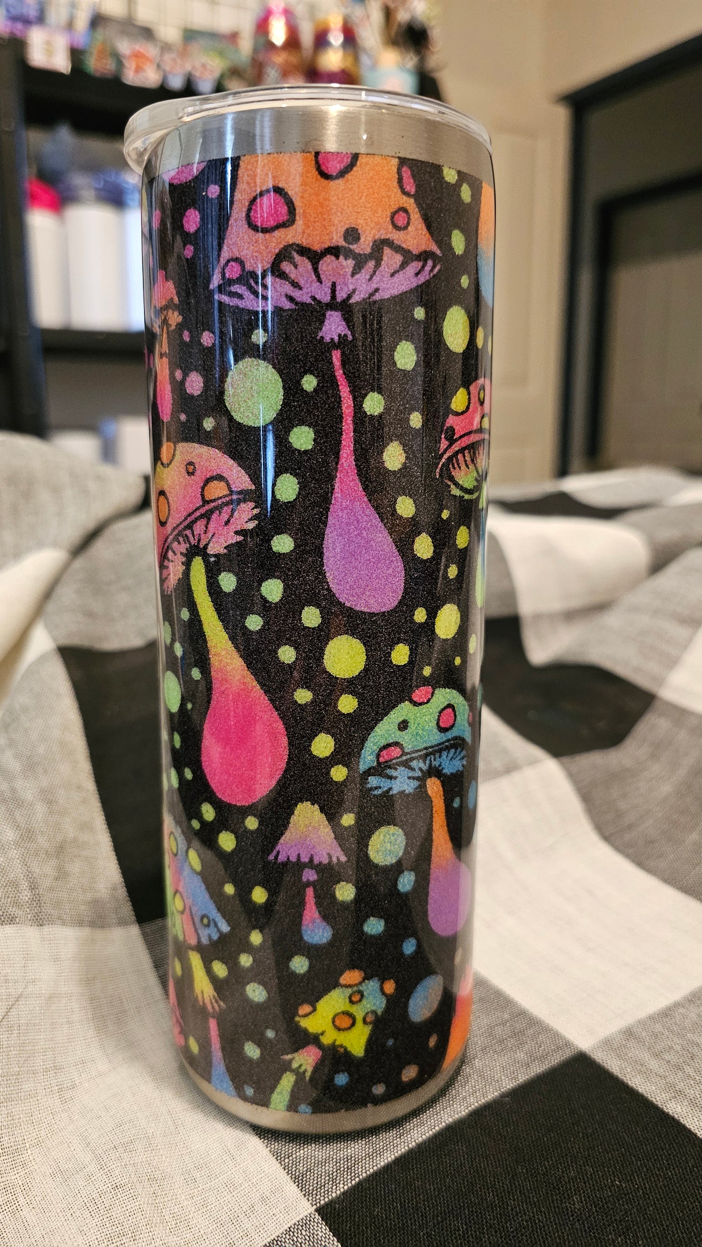 Neon Mushroom tumbler